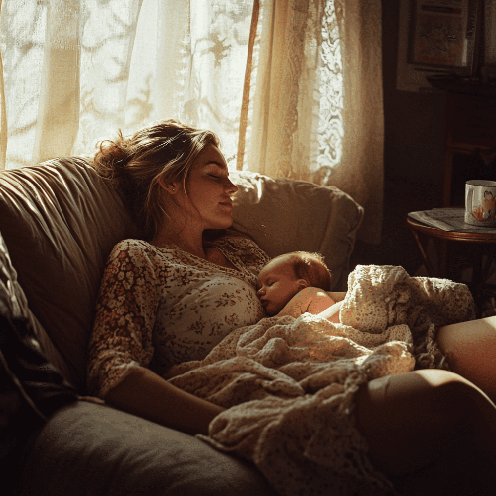 Maman cherchant le sommeil pendant une nuit hachée